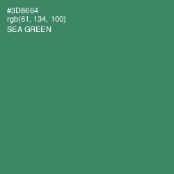#3D8664 - Sea Green Color Image